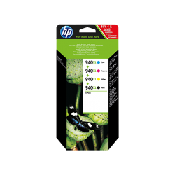 HP C2N93AE, HP 940XL, Упаковка 4шт, Оригинальные струйные картриджи HP увеличенной емкости, Черный/Голубой/Пурпурный/Желтый (C2N93AE)