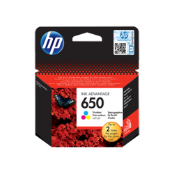 HP CZ102AE, HP 650, Оригинальный картридж HP Ink Advantage, Трехцветный for Deskjet Ink Advantage 2515, up to 200 pages. (CZ102AE)