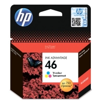 Оригинальный струйный картридж HP 46 Advantage, трехцветный for DeskJet 2020hc/2520hc, up to 750 pages. (CZ638AE)
