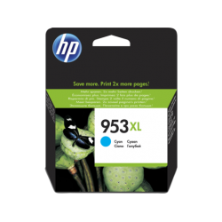 HP F6U16AE, HP 953XL, Оригинальный струйный картридж HP увеличенной емкости, Голубой for OfficeJet  Pro 8710/8720/8730, up to 1600 pages (F6U16AE)