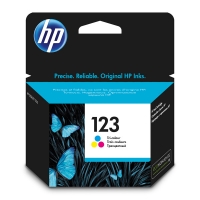 HP 123, Оригинальный струйный картридж, Трехцветный for DeskJet 2130/2630/3639 up to 100 pages (F6V16AE)