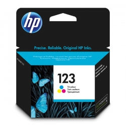 HP F6V16AE, HP 123, Оригинальный струйный картридж, Трехцветный for DeskJet 2130/2630/3639 up to 100 pages (F6V16AE)