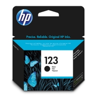 HP 123, Оригинальный струйный картридж, Черный for DeskJet 2130/2630/3639 up to 120 pages (F6V17AE)