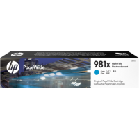 HP 981X, Оригинальный картридж HP PageWide увеличенной емкости, Голубой (L0R09A)