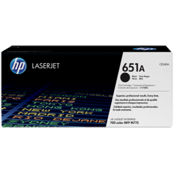 HP CE340A, Черный картридж с тонером HP 651A LaserJet for LaserJet 700 Color MFP775, up to 13500 pages.