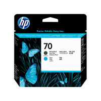 HP 70, Печатающая головка HP, Черная матовая и Голубая (C9404A)