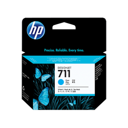 HP CZ134A, HP 711, Упаковка 3шт, Струйные картриджи HP, 29 мл, Голубые (CZ134A)