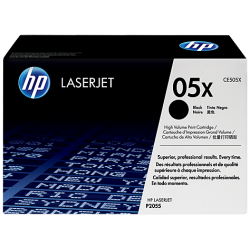 HP CE505X, HP 05X, Оригинальный лазерный картридж HP LaserJet увеличенной емкости, Черный (CE505X)